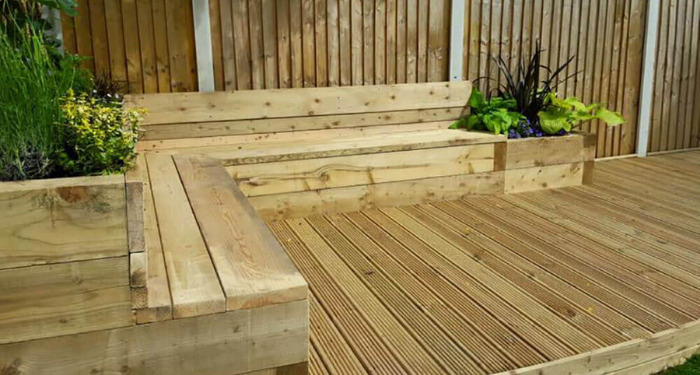 decking and a decking seat