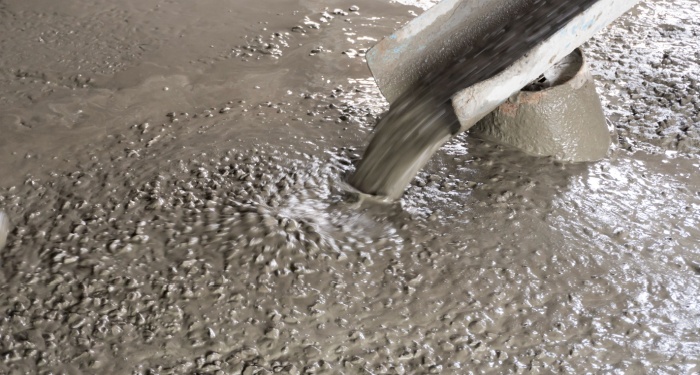 pouring ready-made concrete