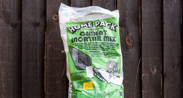 bag of ready-mix concrete