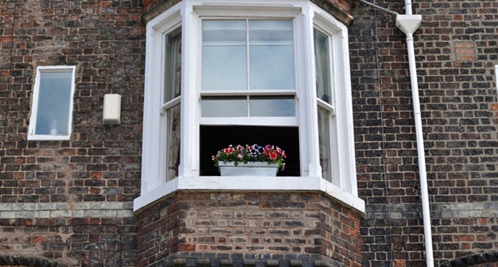 wooden sash window